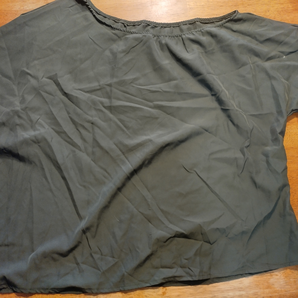 SHEIN Women's Dark Green Blouse